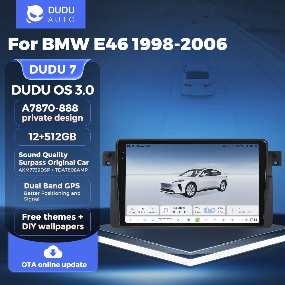 DUDUAUTO Autoradio Car Radio Intelligent System Player Audio Stereo Head Unit For BMW E46 Coupe M3 Rover 316i 318i 1998 - 2006