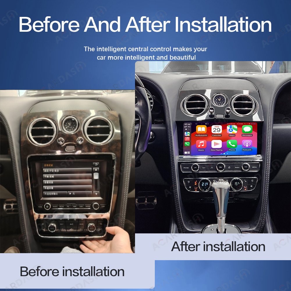 Android 13 Car Qualcomm 8+256 GPS Navigation Radio Video DVD Player for Bentley Flying Spur Continental GT 2012-2019