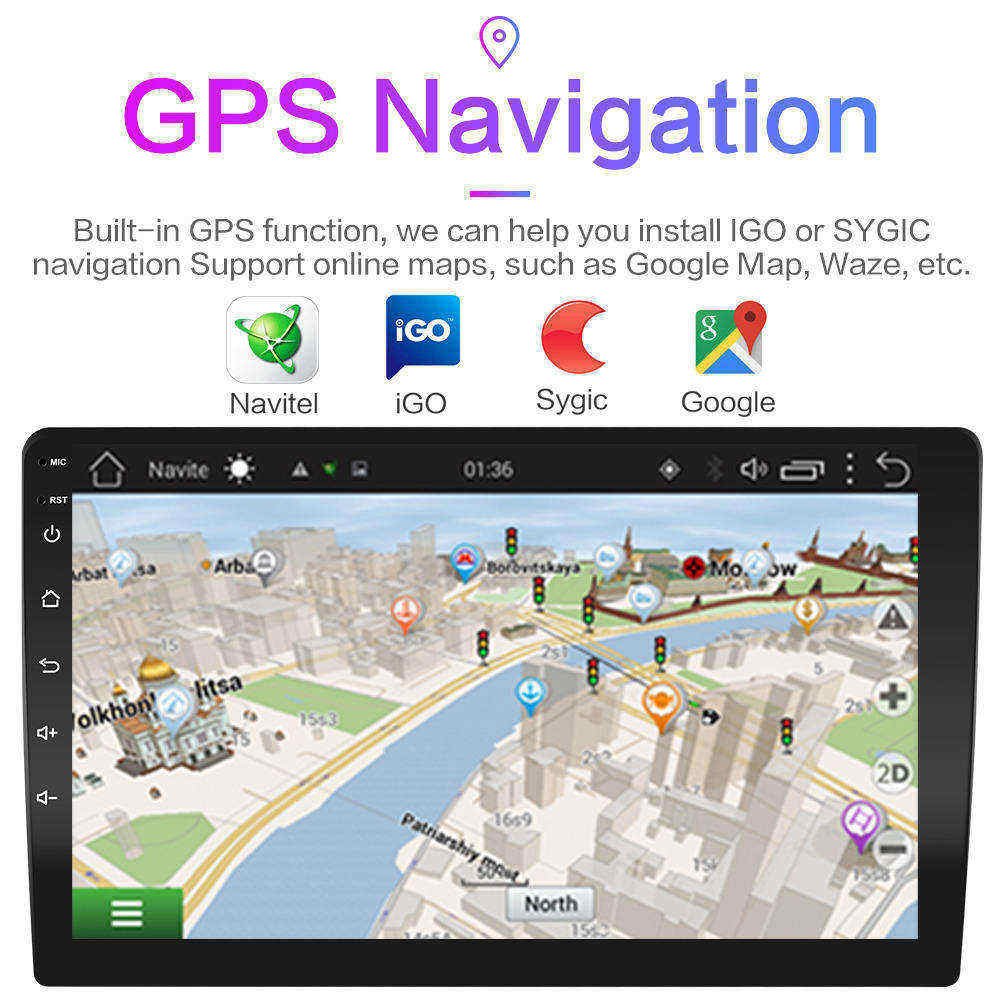 Touch Screen 7/9/10 Inch Car Android Player GPS Stereo Radio Navigation System Audio Auto Electronics Video Car DVD Player