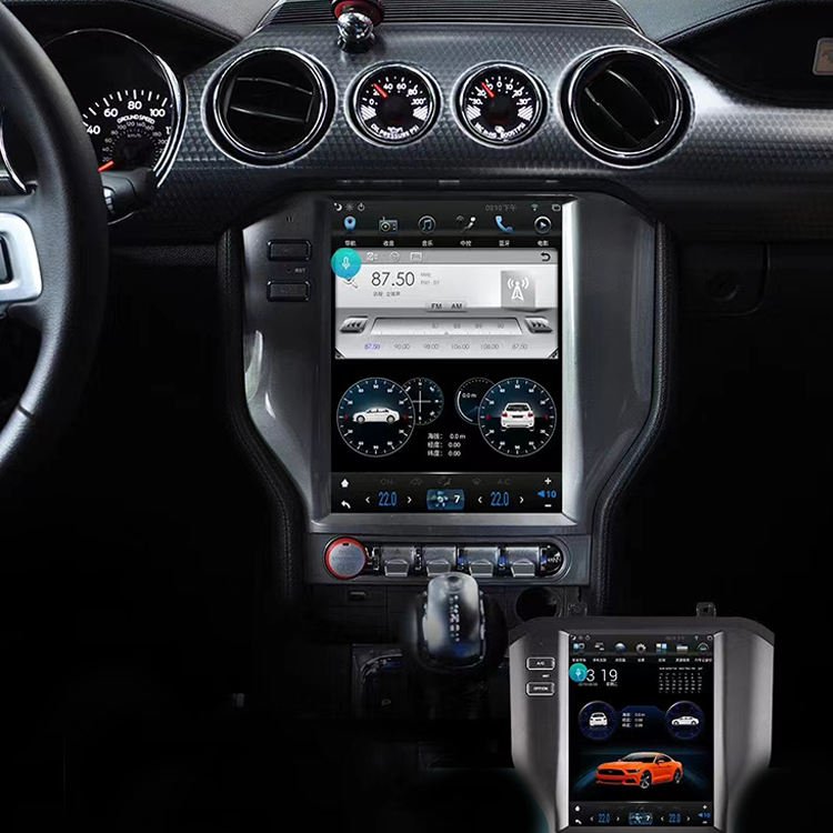 Vertical screen Ford Mustang 2015-2018 Multifunctional navigation car DVD player Supports 360 carplay Android 12 car radio