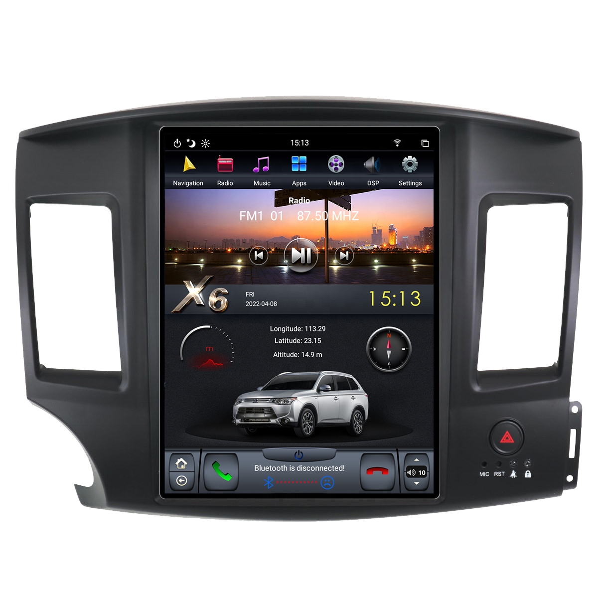 Gerllish Tesla Android Car Radio For Mitsubishi Lancer 2007 - 2015 2016 2017 Car Auto Multimedia gps Navi Player stereo IPS Unit