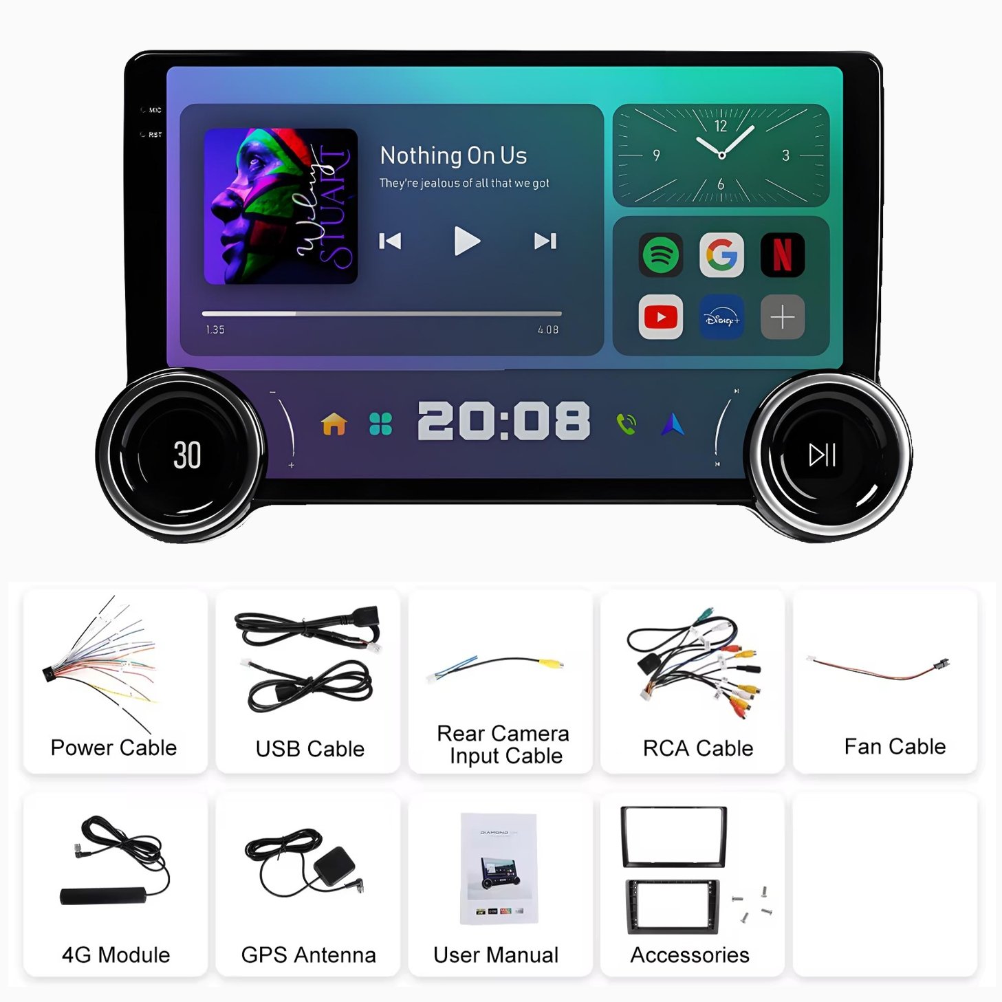 Zmecar Factory New Product Carplay Android Auto 10.1 Inch Screen Video Music Play Bluetooth Car stereo Radio Car DVD Player