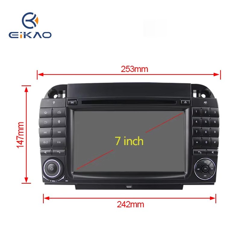 7 inch Android Car multimedia radio player 8 core for Benz S-class W220 1998-2005 IPS screen DSP 4g lte Car DVD Player BT WIFI
