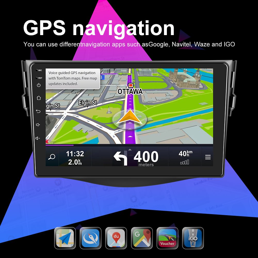 Podofo 9" 2 Din Android Car Radio Autoradio Stereo Video GPS Navigation WIFI RDS For Toyota/RAV4 2007-2012