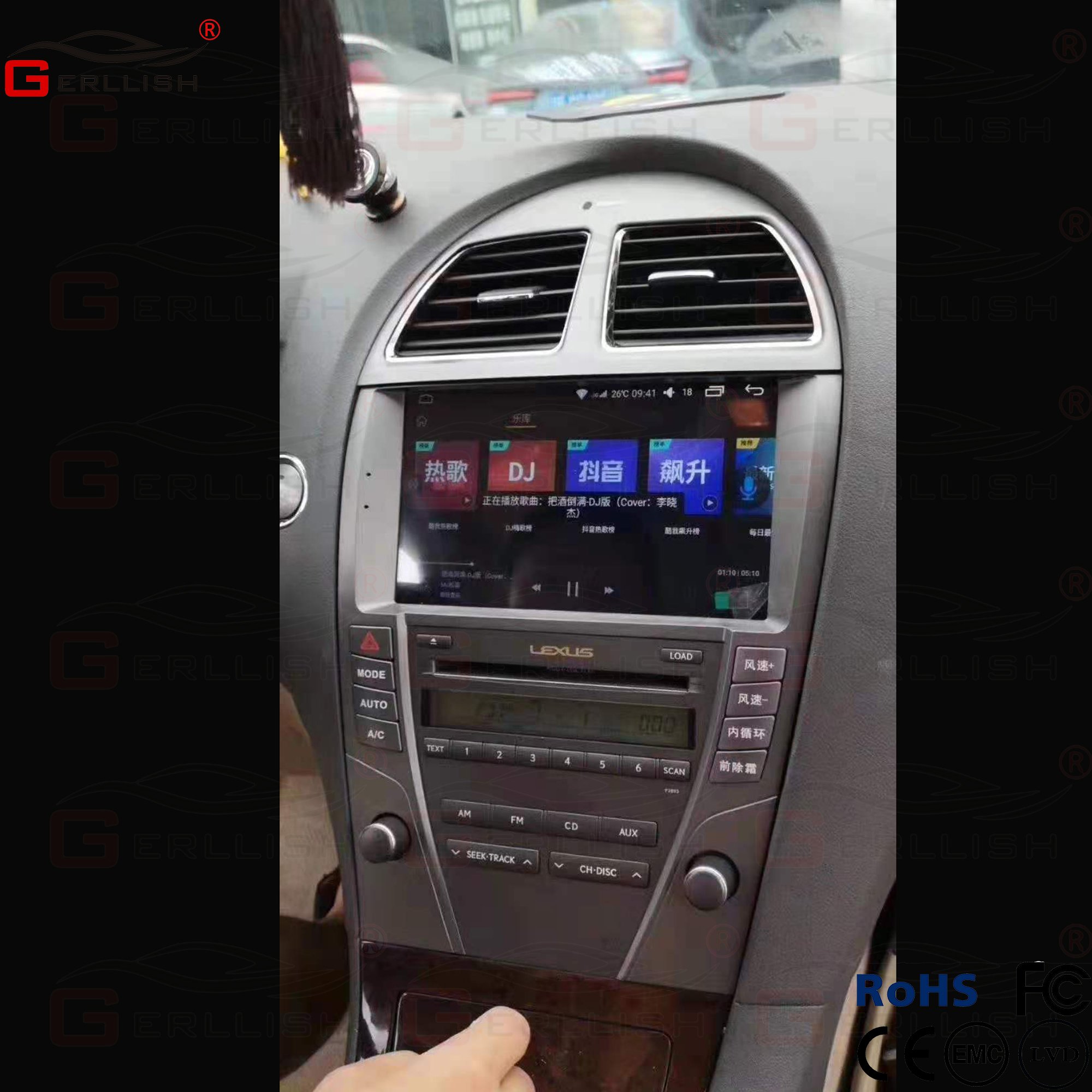 android car dvd gps multimedia player for Lexus ES ES240 ES250 ES300 ES350 2006-2012 navigation