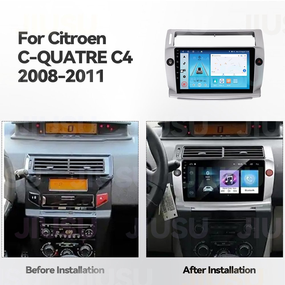 Android 12 Car Radio Touch Screen DVD Player Stereo Multimedia Audio System for Citroen C4 C-Triomphe C-Quatre 2004-2009