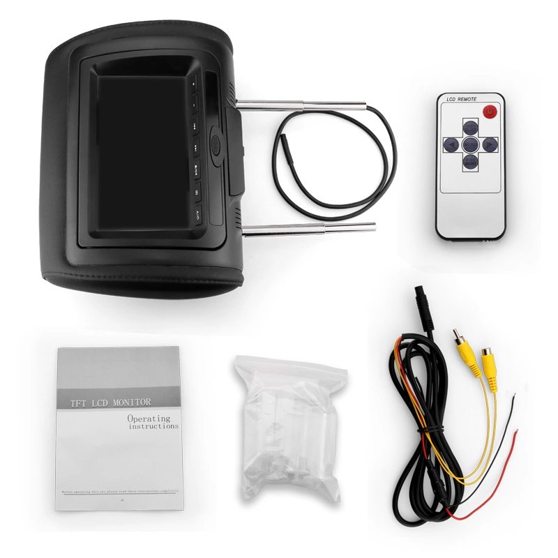 Wholesale 7"/9" screen car DVD player headrest monitor with IR and FM Transmitter