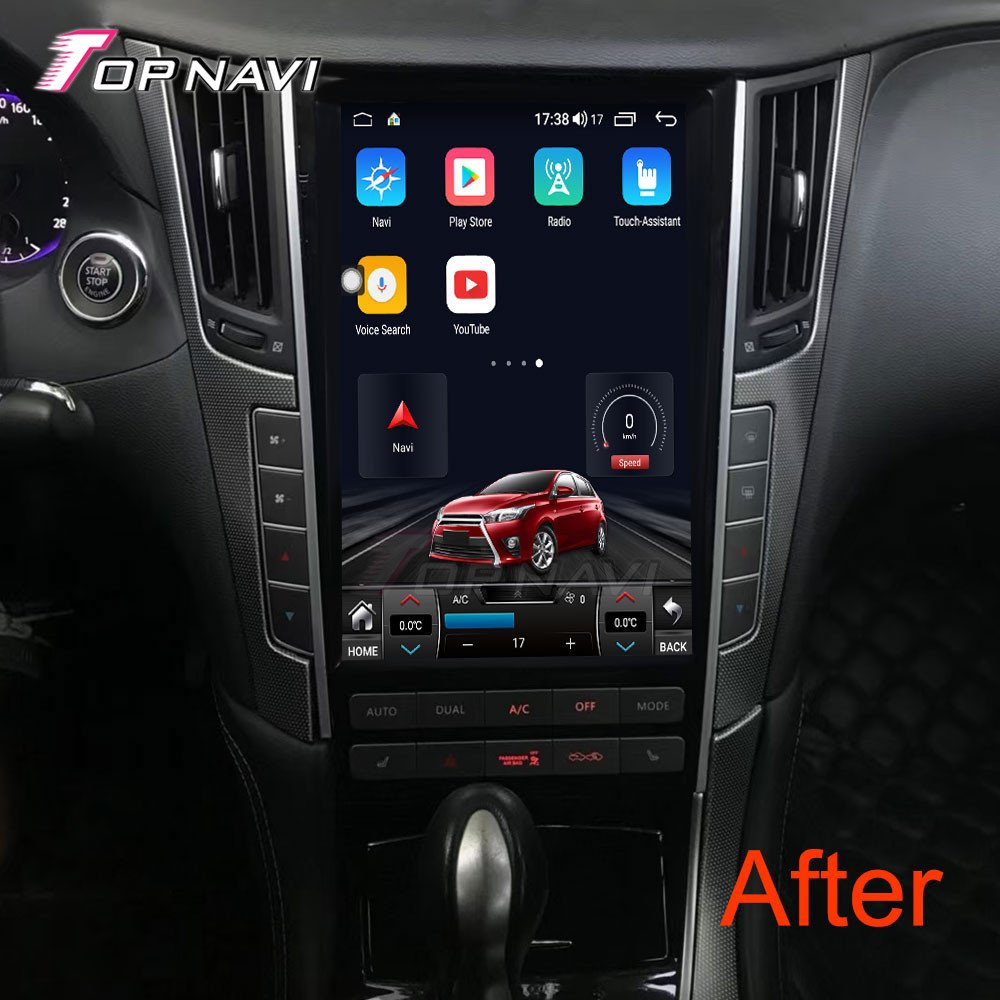 GPS wireless 1 din android car video player For Infiniti Q50L 2012 2013 2014 2015 2016 2017 2018 2019 4+64 GB touch screen