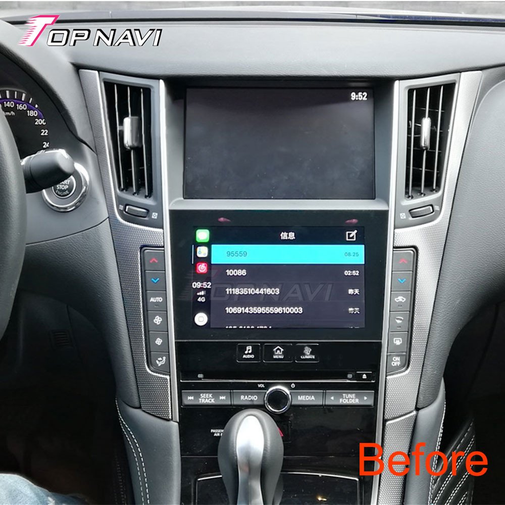 GPS wireless 1 din android car video player For Infiniti Q50L 2012 2013 2014 2015 2016 2017 2018 2019 4+64 GB touch screen