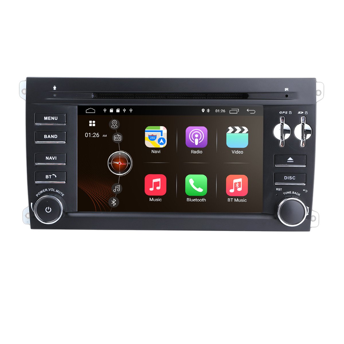 Car Multimedia Gps Android Navigation Radio Stereo Car Video Audio System Dvd Player for Porsche Cayenne 2003-2010 with Disc