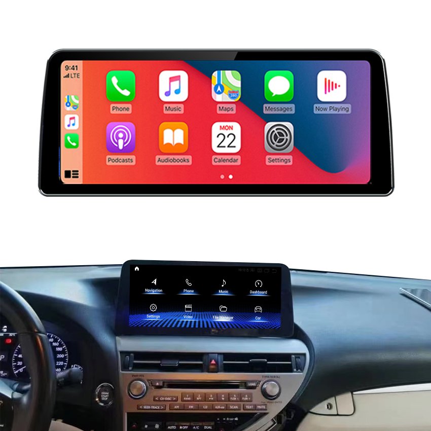 12.3 inch 720p HD Android 13 Car Stereo Radio for Lexus RX270 RX300 RX350 RX450h Accessories Upgrade Screen 2009-2014