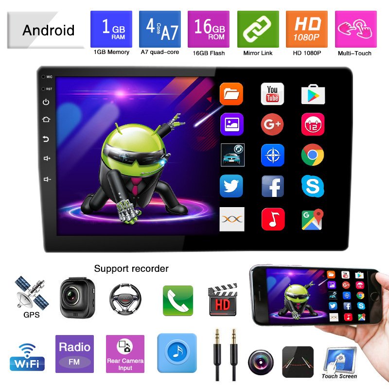 2 Din 9" 10" Android Car DVD Players with DSP Radios 4GB RAM 64GB ROM BT & FM Multimedia & Video for Autos