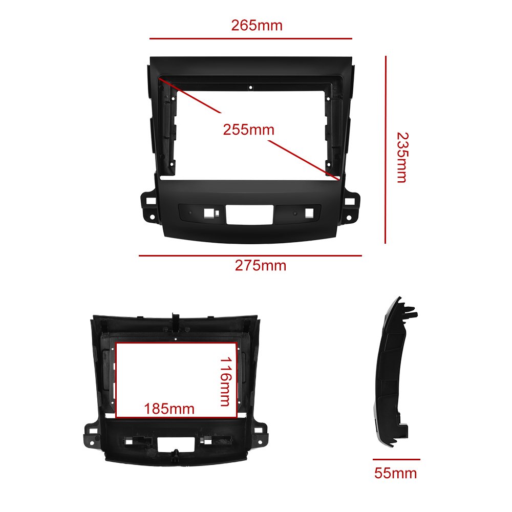 Podofo 9" Android Car Radio Para Carro Stereo For Mitsubishi Outlander 2008-2015 Autoradio GPS Wifi FM RDS Split Screen