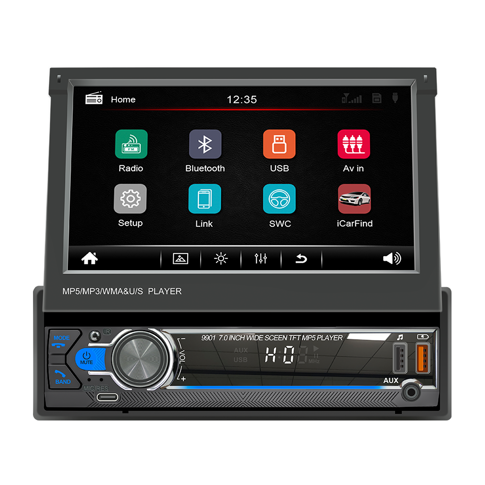 Car Portable DVD Player Radio Resistive Touch Screen Universal Car Radio Original 7 Inches 1din Radio Auto Bluetooth Car Mp3