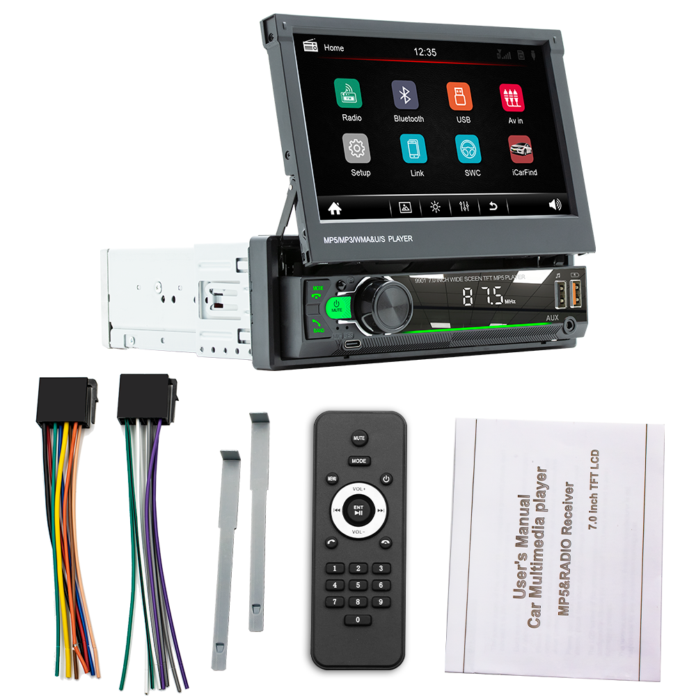 Car Portable DVD Player Radio Resistive Touch Screen Universal Car Radio Original 7 Inches 1din Radio Auto Bluetooth Car Mp3