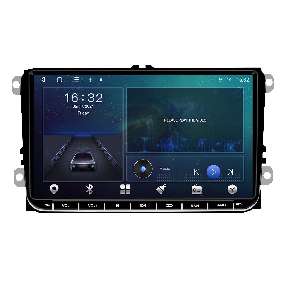 Android GPS Navigation 9" Touch Screen 1+32GB Car DVD Player For VW Jetta Golf Polo Skoda Octavia