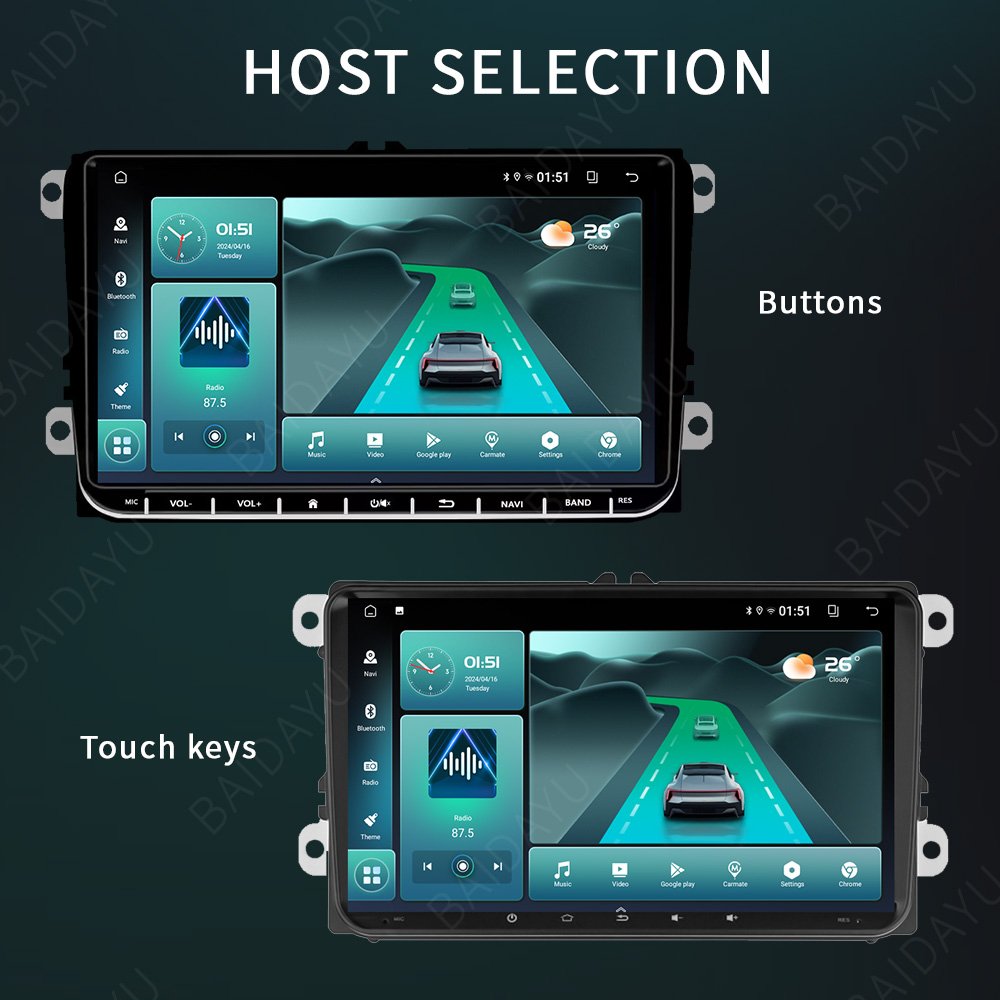 Android GPS Navigation 9" Touch Screen 1+32GB Car DVD Player For VW Jetta Golf Polo Skoda Octavia