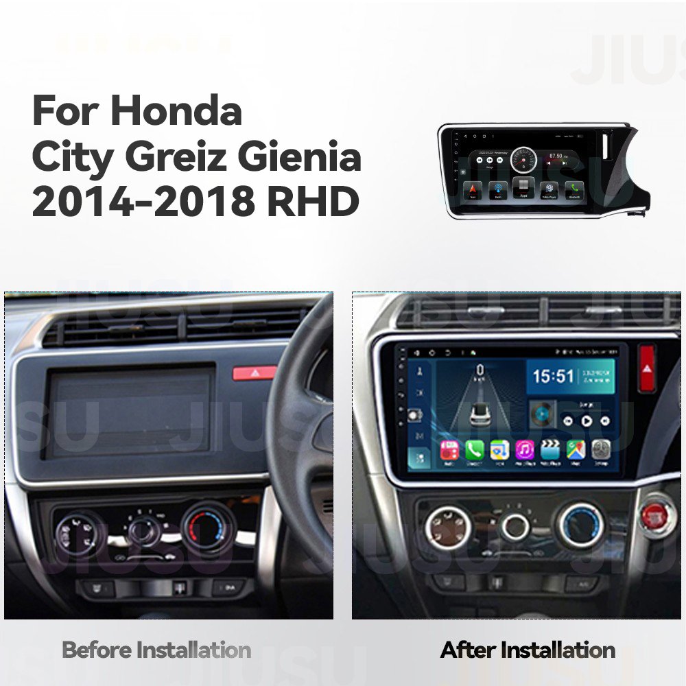 Android 12 Car DvD Player 10 inch Multimedia System Car Radio for Honda City 2014-2018 RHD Car Stereo Touch Screen Carplay DSP