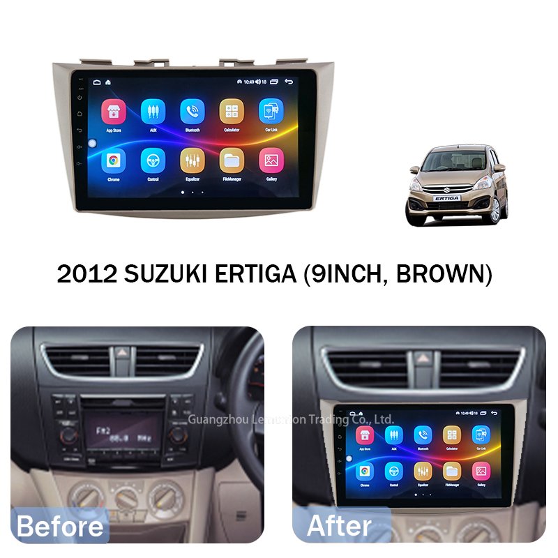 frame car radio frame android car player car panel for SUZUKI ERTIGA 2012 BROWN 9 inch