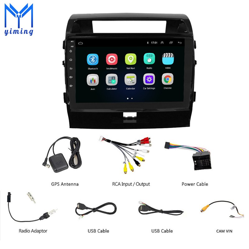 android 9.1 2+32 octa core car gps multimedia player For Toyota Land Cruiser 200 2007 dvd radio video player