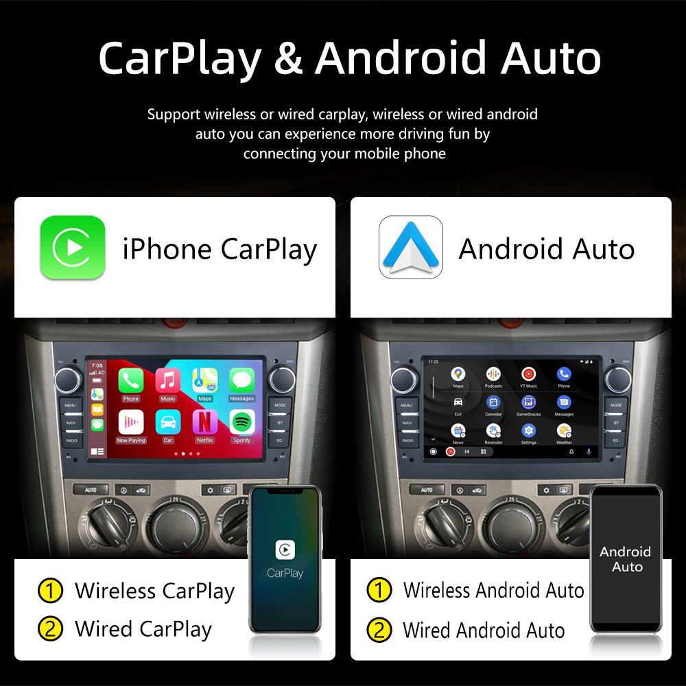 7 Inch Android Car Radio Player For Opel Black Built In GPS Wireless Carplay Android Auto Mirror Link Car DVD Player