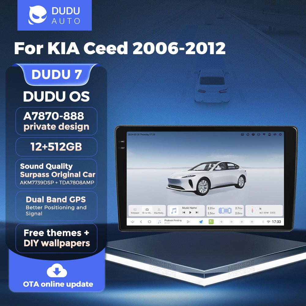 DUDUAUTO Car Radio Multimedia Player Navigation GPS Stereo Autoradio Car-play Auto Android 13 For KIA Ceed 2006 - 2012