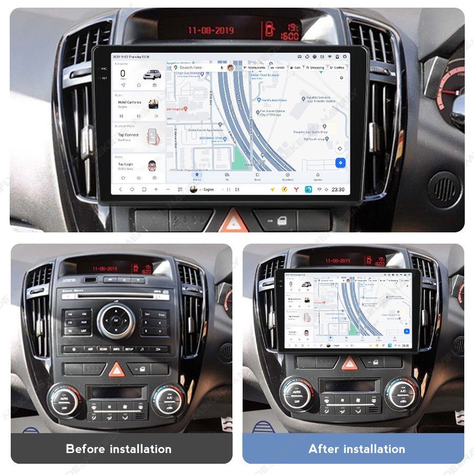 DUDUAUTO Car Radio Multimedia Player Navigation GPS Stereo Autoradio Car-play Auto Android 13 For KIA Ceed 2006 - 2012