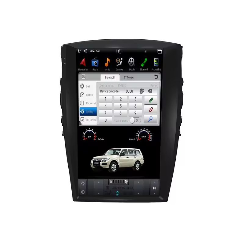 17'' Car DVD Player Android Tesla Style Screen For Mitsubishi Pajero Montero Shogun 2006-2021 Car Stereo Multimedia Radio GPS