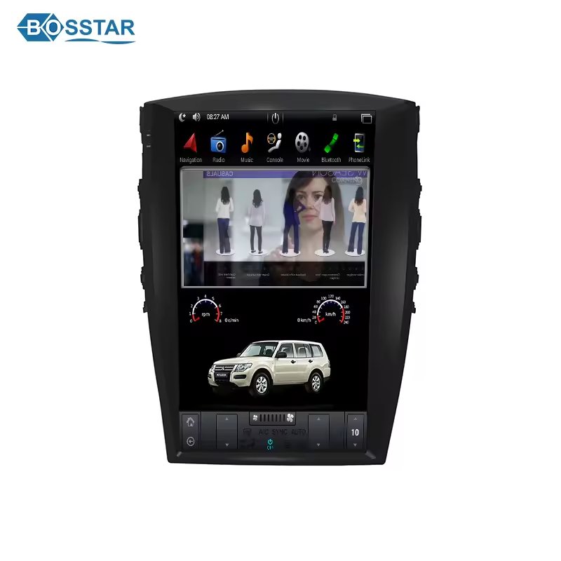 17'' Car DVD Player Android Tesla Style Screen For Mitsubishi Pajero Montero Shogun 2006-2021 Car Stereo Multimedia Radio GPS