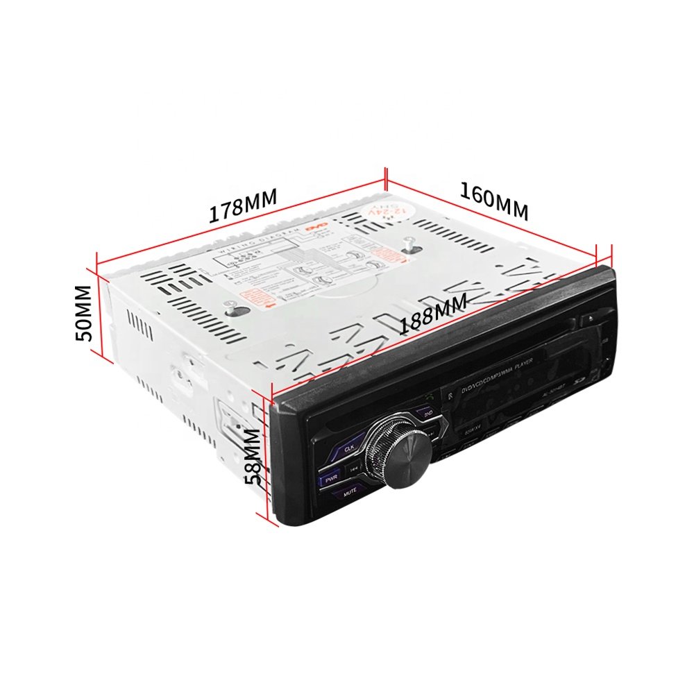 Manufacturer High Quality Low Price Auto Radio Stereo 12V and 24VBT Car DVD Player