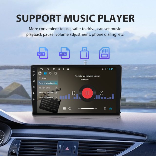 android player 9inch ts18 car dvd player universal car radio touch screen sterio car wifi ahd bt gps Carplay