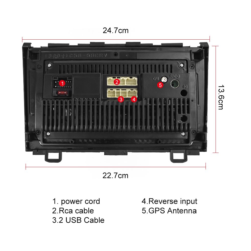 Podofo Android Car Radio 9" Autoradio Player For Honda CRV 2007 - 2011 GPS Navigation WIFI BT FM