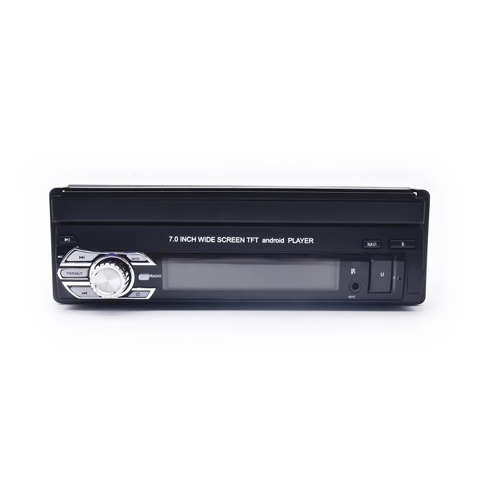 1 Din 7 Inch 2+32G Motorized Flip Out Touchscreen in Dash Head Unit Mirror Link Support FM AUX USB SD Car Radio