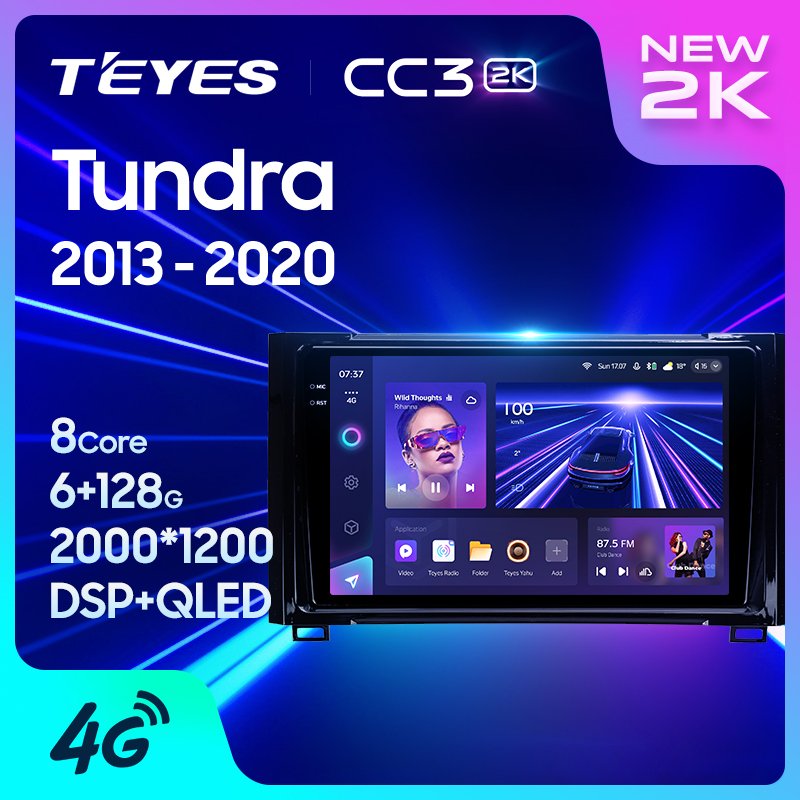 TEYES CC3 2K Car DVD Player For Toyota Tundra XK50 2013-2020 9 Inch Android Navigation Car DVD Player With Camera