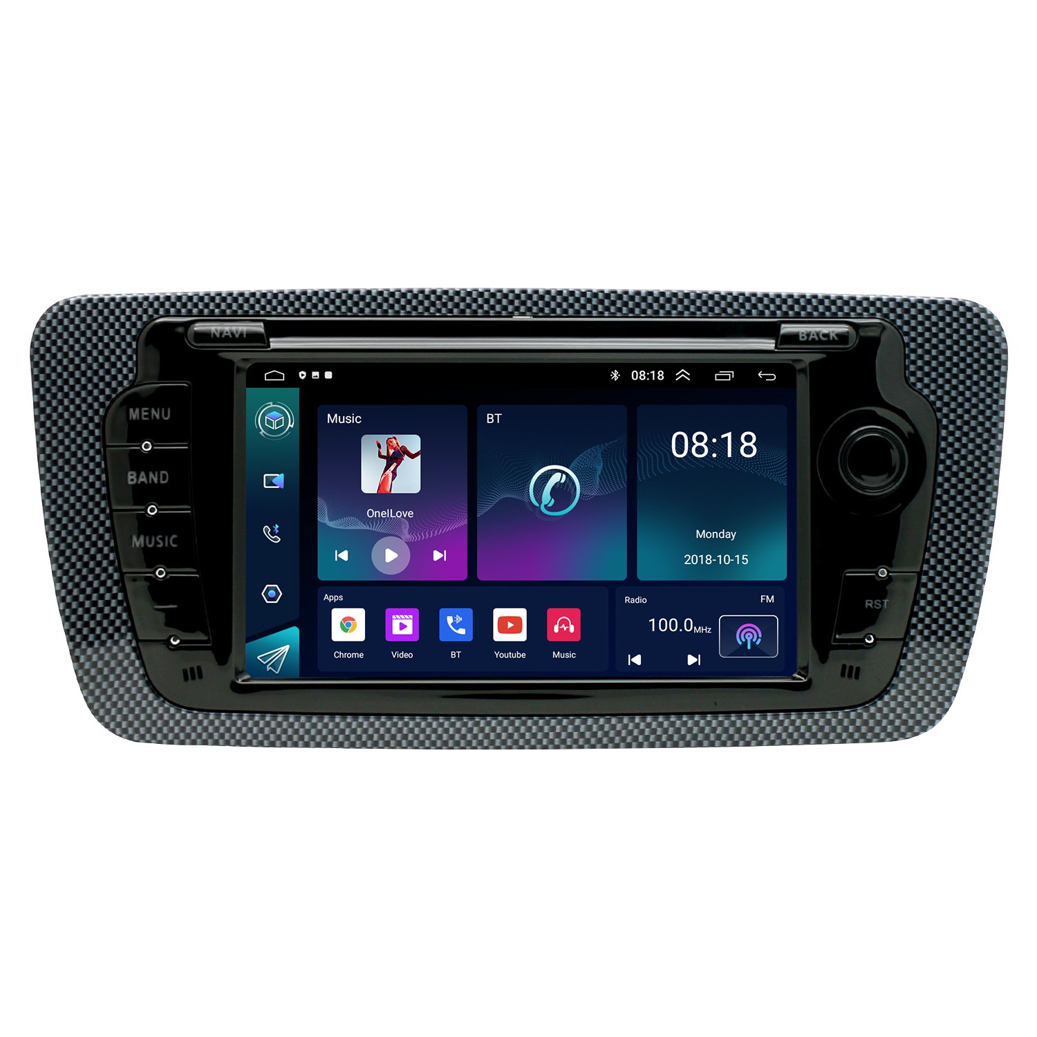 GRANDNAVI Touch Screen Car Radio GPS Navigation WIFI BT Call Wireless CarPlay Android Auto BT Call For Seat Ibiza 2009-2013