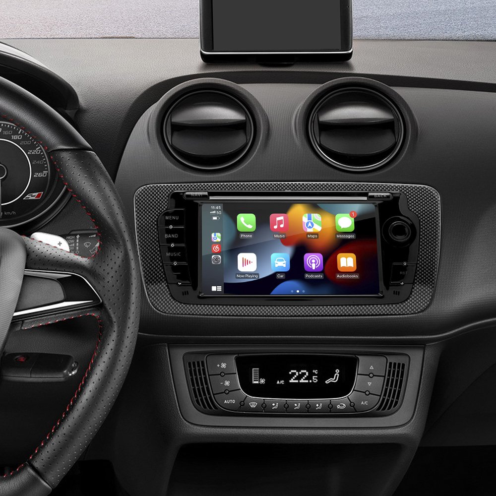 GRANDNAVI Touch Screen Car Radio GPS Navigation WIFI BT Call Wireless CarPlay Android Auto BT Call For Seat Ibiza 2009-2013