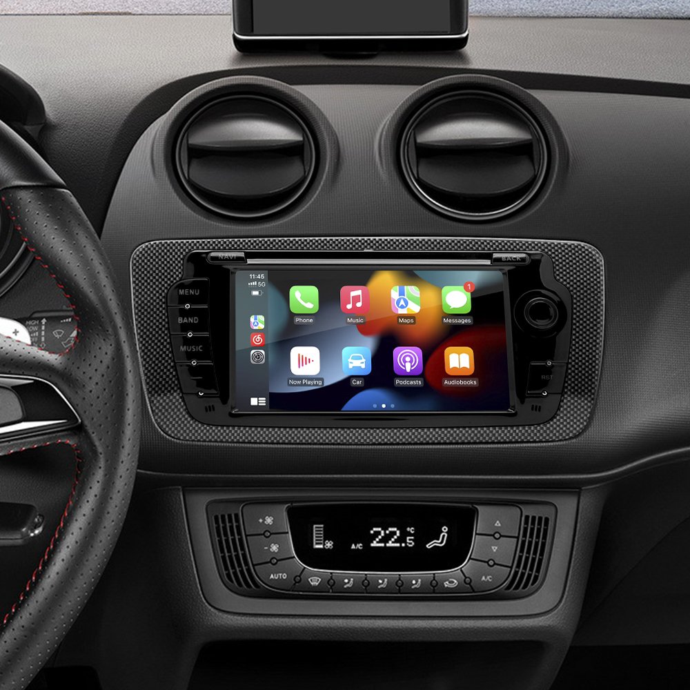 GRANDNAVI Touch Screen Car Radio GPS Navigation WIFI BT Call Wireless CarPlay Android Auto BT Call For Seat Ibiza 2009-2013
