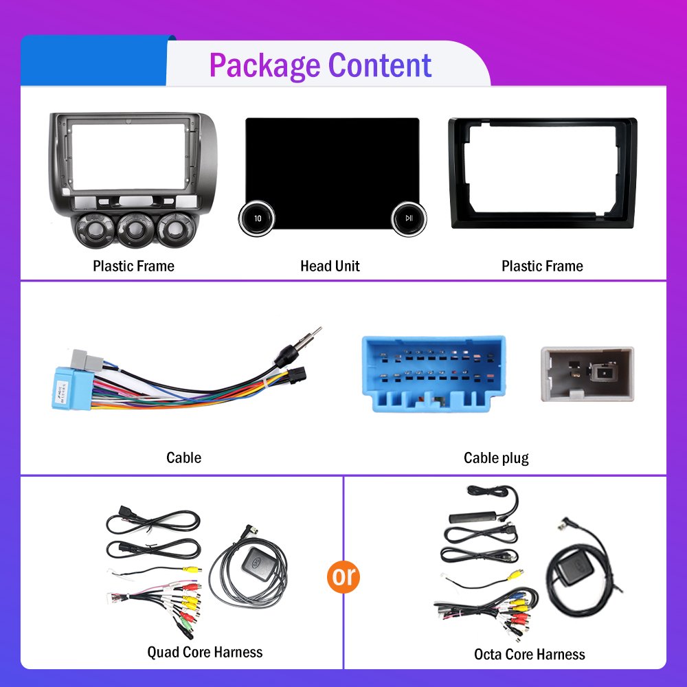 11.8" Diamond Dual Knobs 2K QLED Screen 2 Din Android Car Radio For Honda Fit/Civic 2002 -2009 RHD Stereo Android Auto Carplay