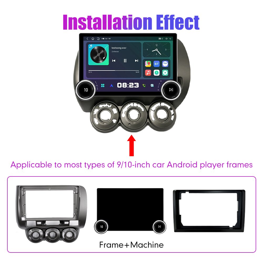 11.8" Diamond Dual Knobs 2K QLED Screen 2 Din Android Car Radio For Honda Fit/Civic 2002 -2009 RHD Stereo Android Auto Carplay