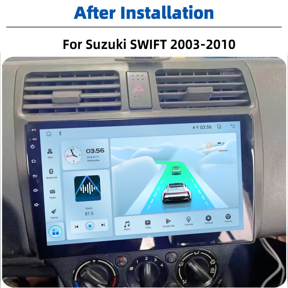 9 Inch 2DIN Car DVD Player Android 13 IPS Auto Stereo Audio Head unit Car Multimedia System For Suzuki SWIFT 2003-2010