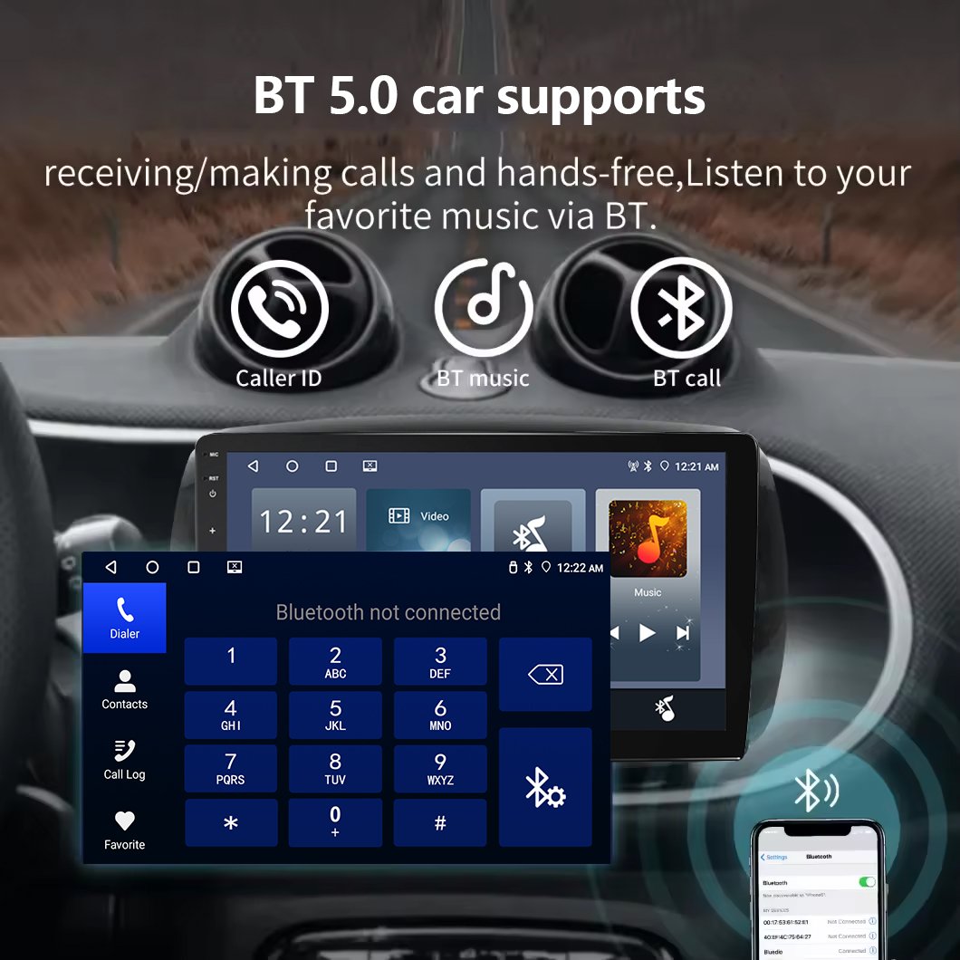 Hot Seller Carplay 10.1 Inch Car Multimedia Player Android Auto 1 Din Android Android Car Player