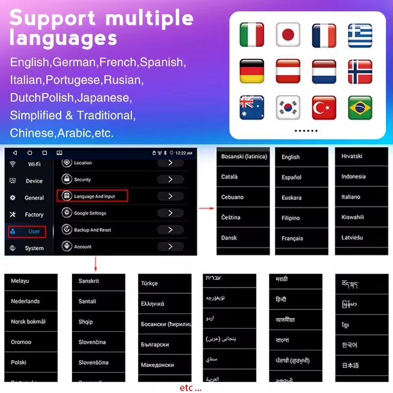 Hot Seller Carplay 10.1 Inch Car Multimedia Player Android Auto 1 Din Android Android Car Player