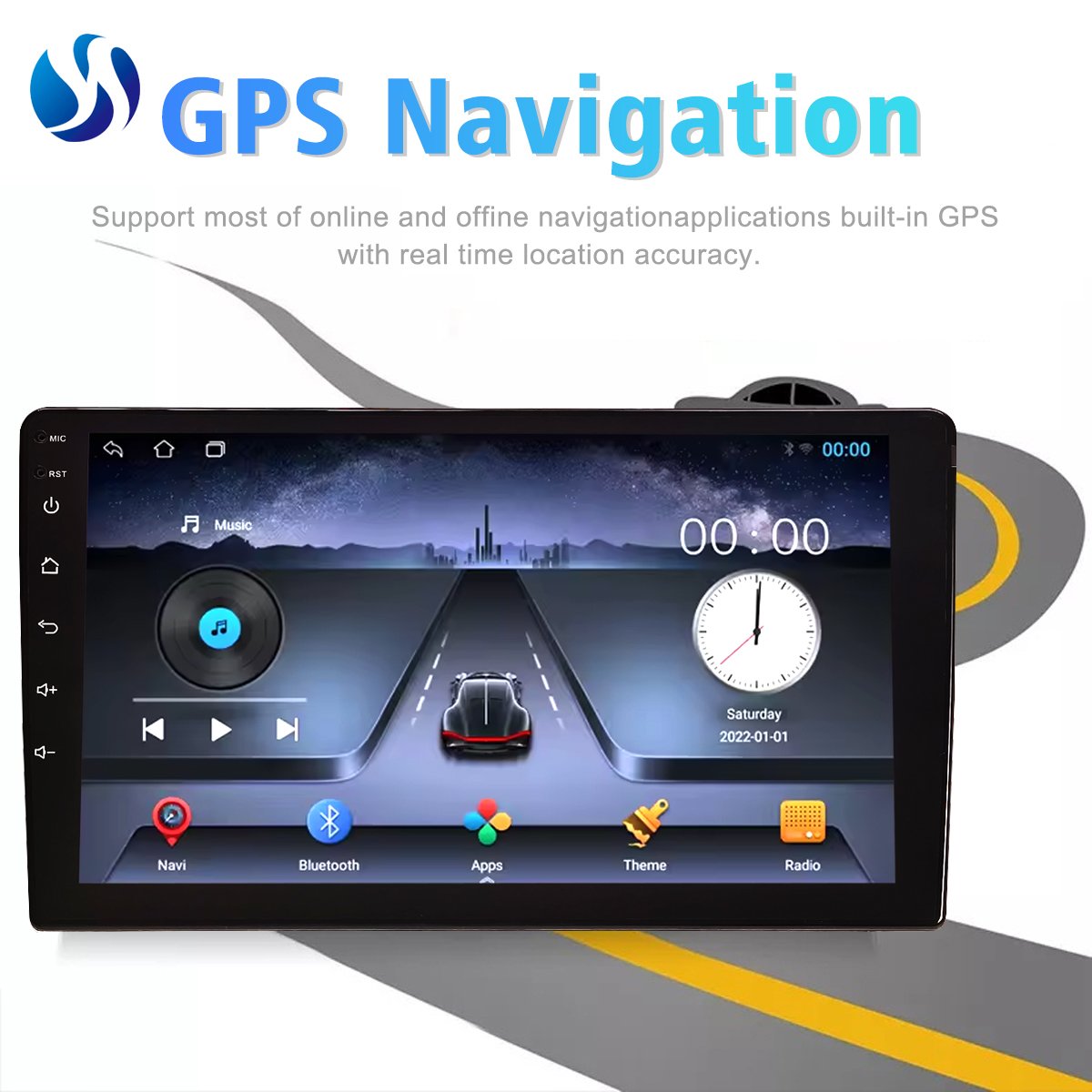 2 Din 10" Android Stereo Ram 4GB 64GB Rom Bt Fm Dsp Radios Para Autos Multimedia Video Car Dvd Player 9 Inch Car Android Player