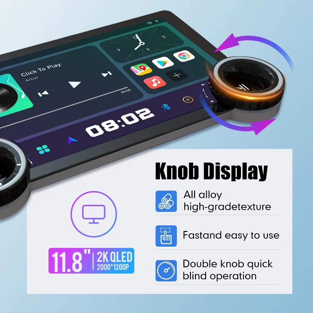 DIAMOND 2K Qled Screen 10.1/10.33/11.5/11.8 Inch Double Din Car Stereo 2 Din Android Car Radio Car DVD Player Navigation GPS