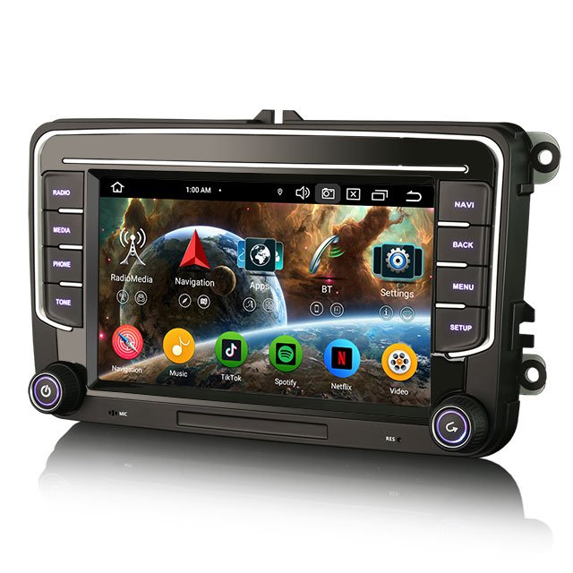 EU stock Erisin ES5735V IPS Screen Android 13 Car gps Stereo For VW Sharan Seat Skoda 4G Wireless BT5.0 CarPlay Auto Car Radio