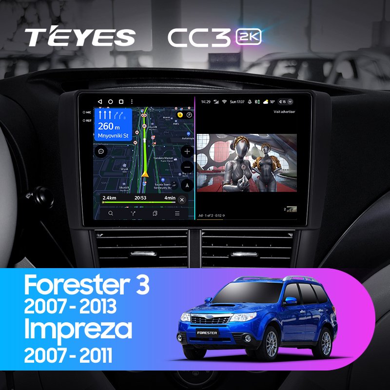 TEYES CC3 2K For Subaru Forester 3 SH 2007 - 2013 Car Radio Multimedia Video Player Navigation stereo Android No 2din 2 din dvd