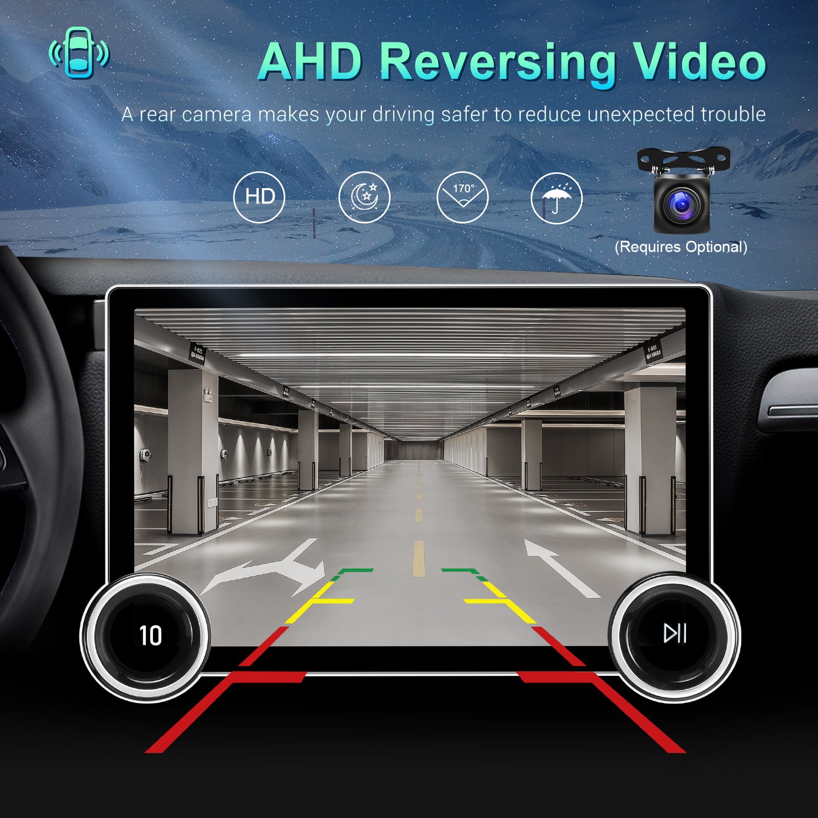 Car 10.1 inch Double-knob DSP RDS Car Play Radio Stereo DVD Player GPS Navigation Head Unit Center control Android Multimedia