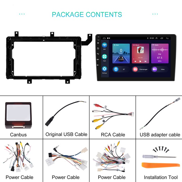Podofo 9'' Android 13 Car Stereo WIFI 2+32G For Toyota Tacoma 2016-2021 Car Radio Carplay Android Auto GPS Hifi Audio FM RDS