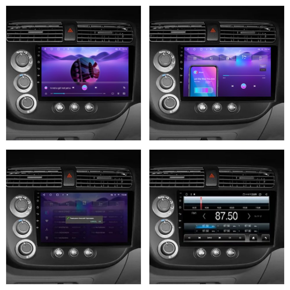 Penhui Android Car DVD Player for Honda Civic 7 LHD RHD 2000 - 2006 Radio GPS Navigation Audio Video CarPlay DSP Multimedia 2