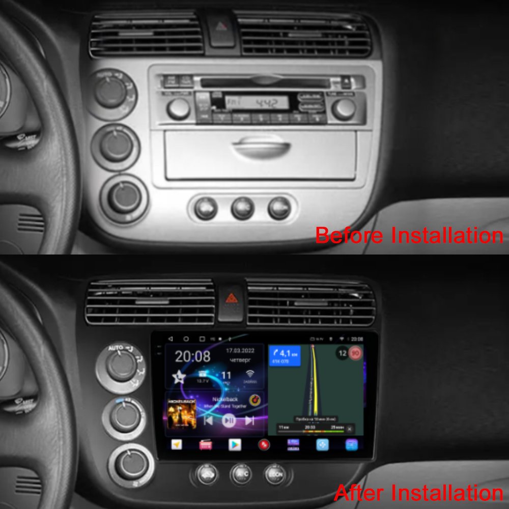Penhui Android Car DVD Player for Honda Civic 7 LHD RHD 2000 - 2006 Radio GPS Navigation Audio Video CarPlay DSP Multimedia 2
